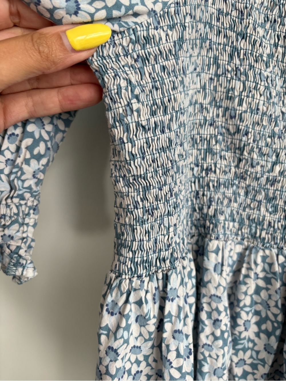 Madewell Lucie Elbow-Sleeve Smocked Midi Dress in Sunflower Field Sz Small - Picture 10 of 10